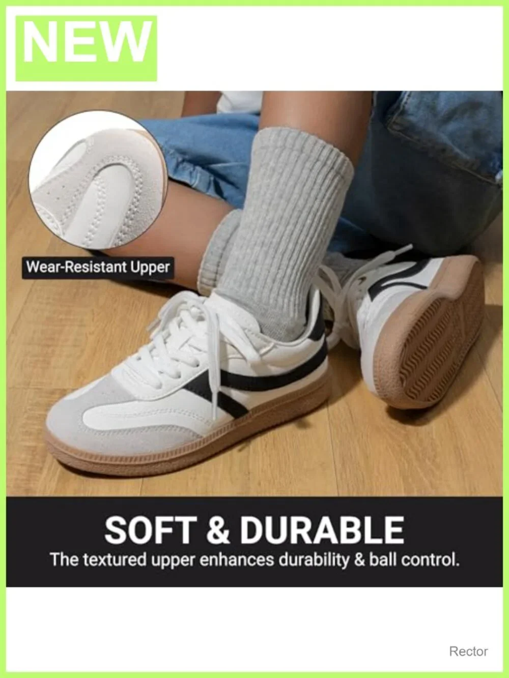 Kids Indoor Soccer Shoes Faux Leather Athletic Sneakers